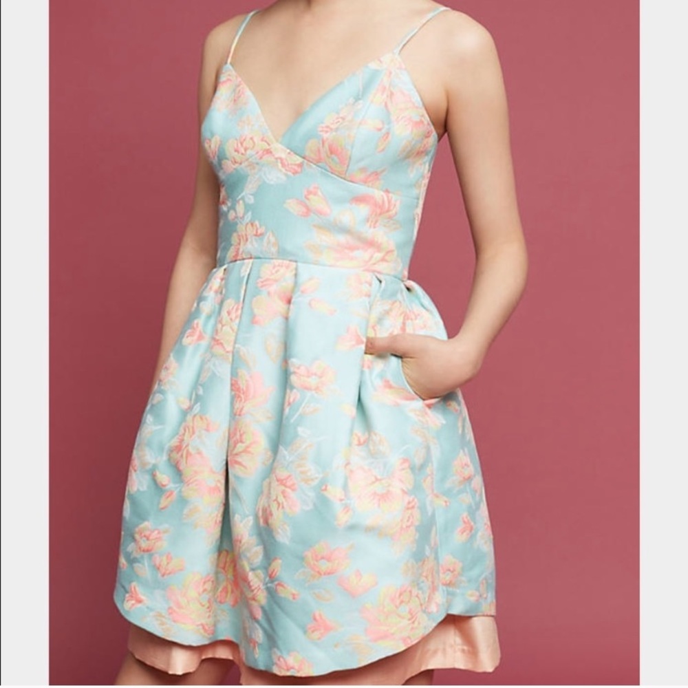 Anthropologie Brocade dress